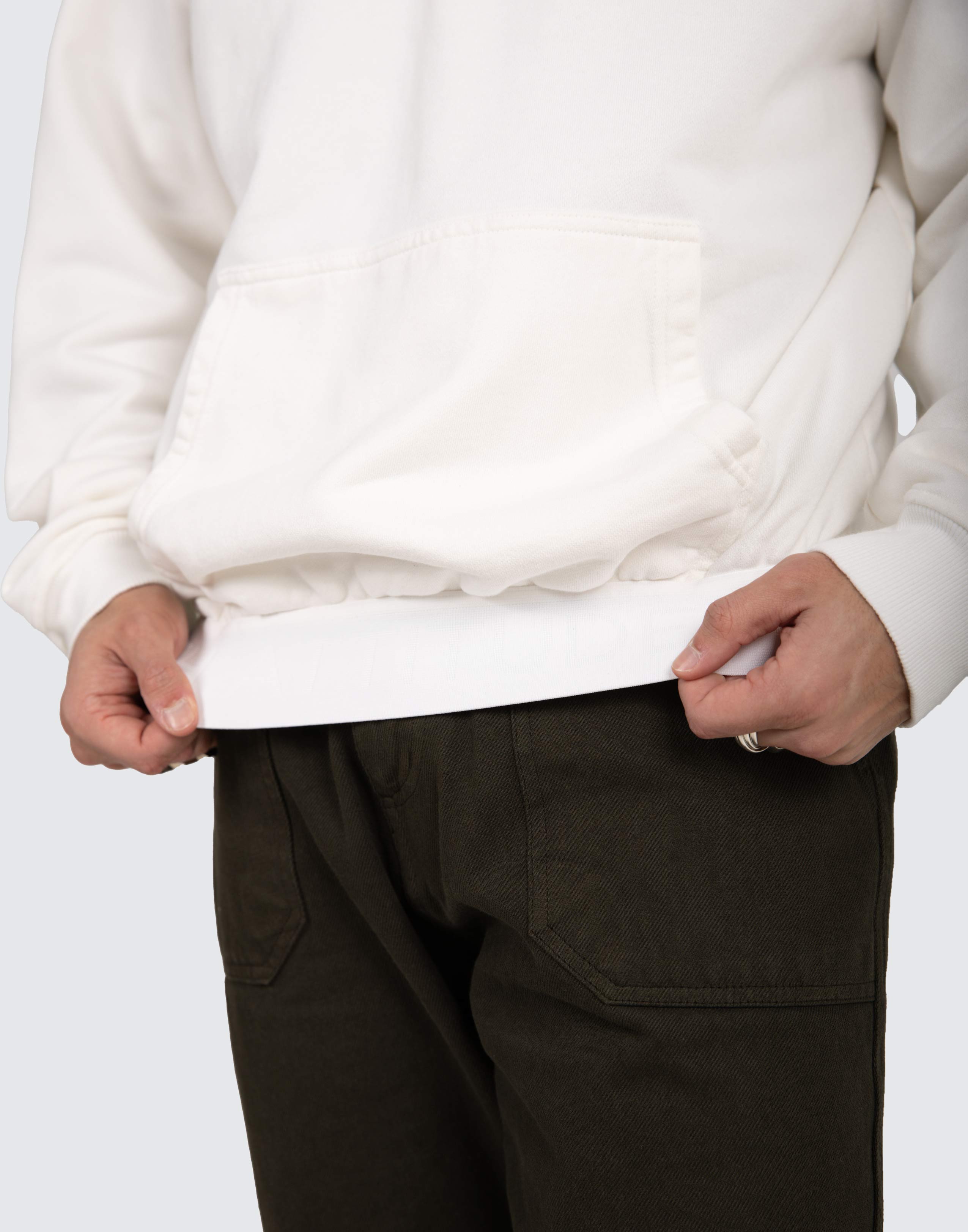 Oversized sweatshirt with elasticated hood