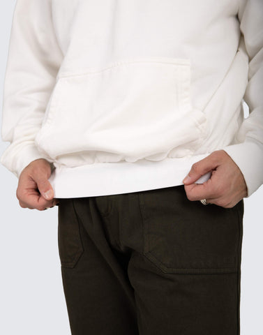 Oversized sweatshirt with elasticated hood
