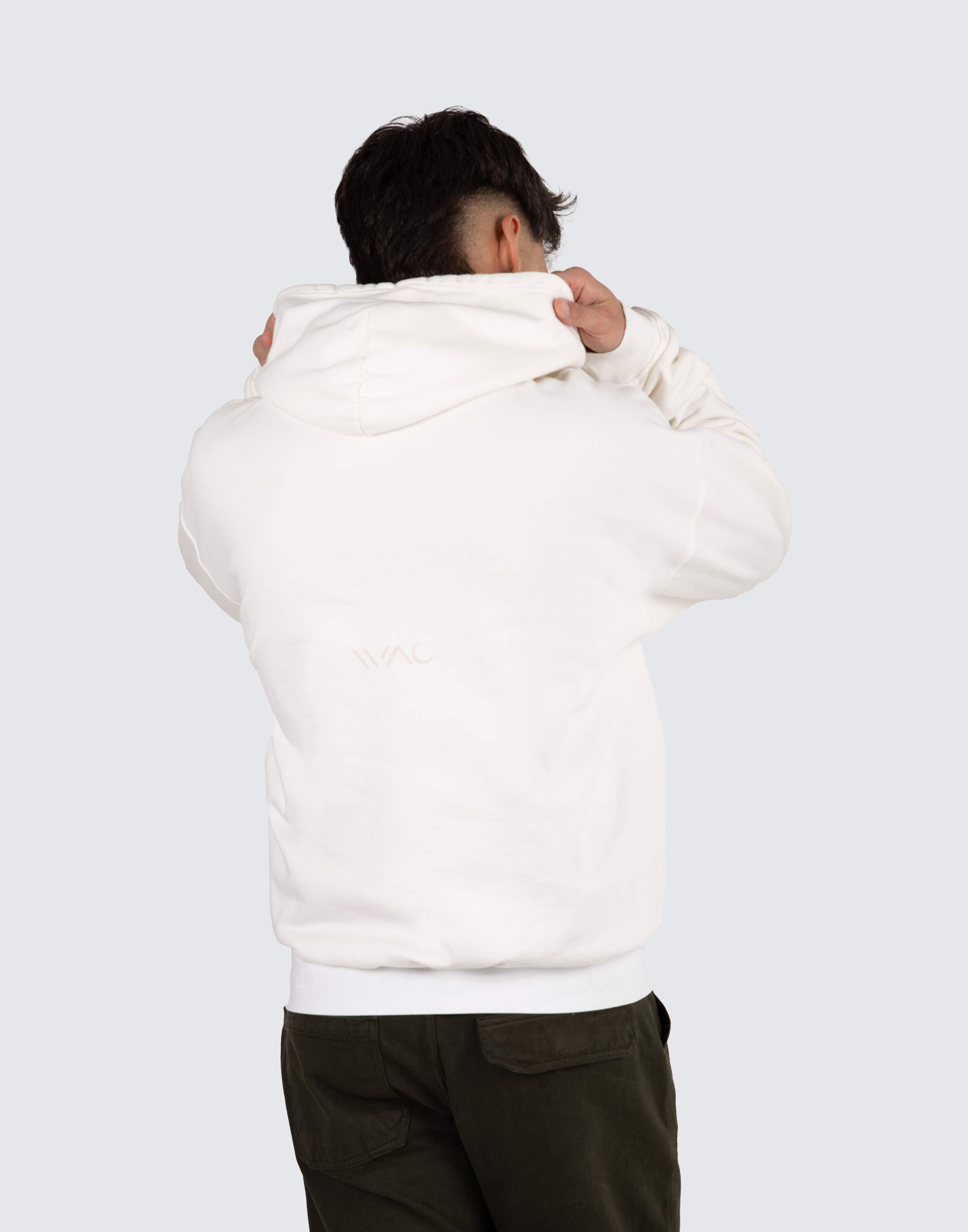 Oversized sweatshirt with elasticated hood