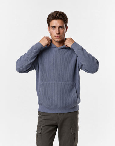 Textured Grey Hoodie