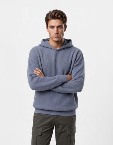 Textured Grey Hoodie